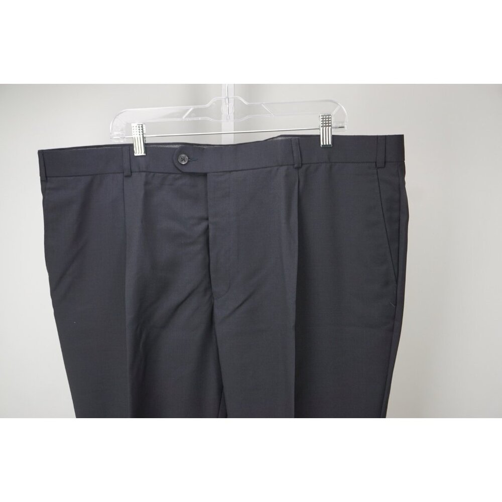 Bugatti Dark Blue 100% Wool Mens Dress Pants Sz 60 Brand New